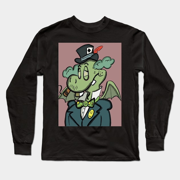 Dumphy the Dragon. Long Sleeve T-Shirt by BowlerHatProductions